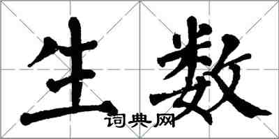 翁闿运生数楷书怎么写