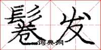 庞中华鬈发楷书怎么写