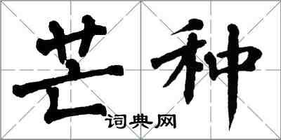 翁闿运芒种楷书怎么写