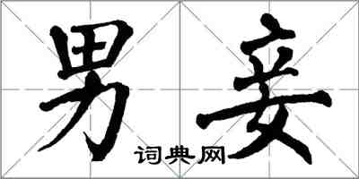 翁闿运男妾楷书怎么写
