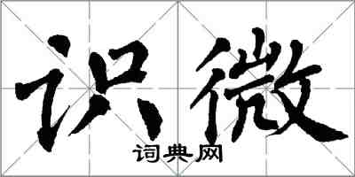 翁闿运识微楷书怎么写