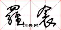 王冬龄罗衾草书怎么写