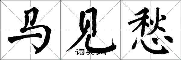 翁闿运马见愁楷书怎么写