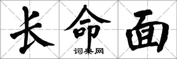 翁闿运长命面楷书怎么写