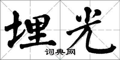 翁闿运埋光楷书怎么写