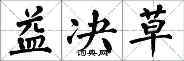 翁闿运益决草楷书怎么写