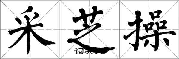 翁闿运采芝操楷书怎么写