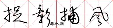 王冬龄捉影捕风草书怎么写