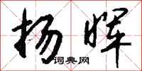 钱沛云扬晖行书怎么写