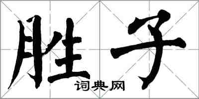 翁闿运胜子楷书怎么写