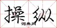 庞中华操纵行书怎么写