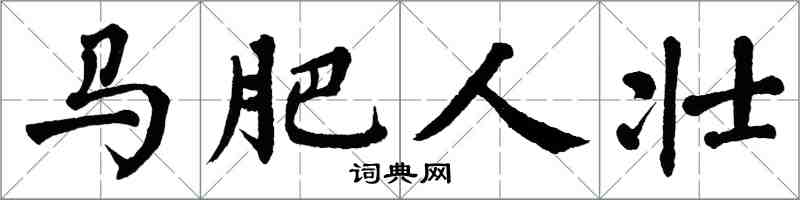 翁闿运马肥人壮楷书怎么写
