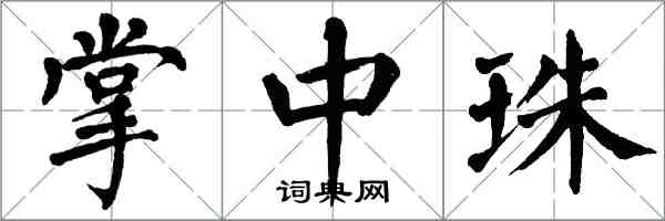 翁闿运掌中珠楷书怎么写