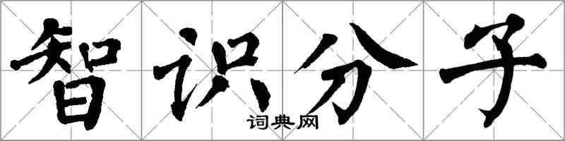 翁闿运智识分子楷书怎么写