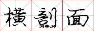 庞中华横剖面行书怎么写
