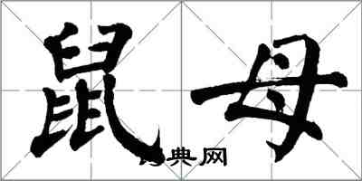 翁闿运鼠母楷书怎么写