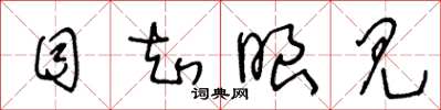 王冬龄目知眼见草书怎么写