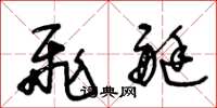 王冬龄飞艇草书怎么写
