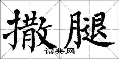 翁闿运撒腿楷书怎么写