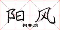 袁强阳风楷书怎么写