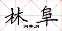 袁强林阜楷书怎么写