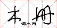 王冬龄木册草书怎么写