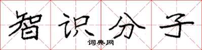 袁强智识分子楷书怎么写