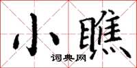 丁谦小瞧楷书怎么写