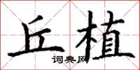 丁谦丘植楷书怎么写