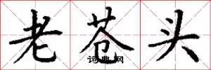 丁谦老苍头楷书怎么写