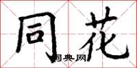 丁谦同花楷书怎么写