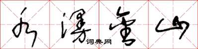王冬龄水漫金山草书怎么写