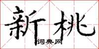 丁谦新桃楷书怎么写