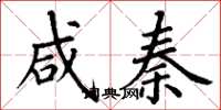 丁谦咸秦楷书怎么写