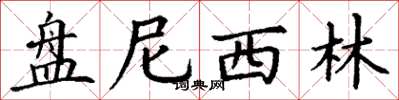 丁谦盘尼西林楷书怎么写