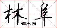 钱沛云林阜行书怎么写