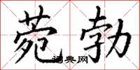 丁谦菀勃楷书怎么写