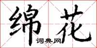 丁谦绵花楷书怎么写