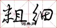 曾庆福粗细行书怎么写