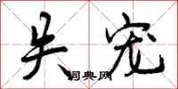 曾庆福失宠行书怎么写