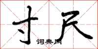 曾庆福寸尺行书怎么写