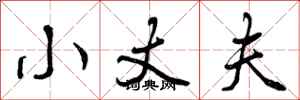 曾庆福小丈夫行书怎么写