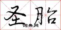 曾庆福圣胎行书怎么写