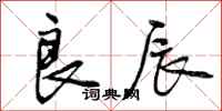曾庆福良辰行书怎么写