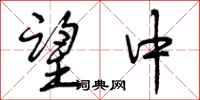 曾庆福望中行书怎么写