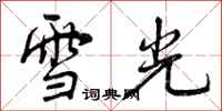 曾庆福雪光行书怎么写