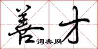 曾庆福善才行书怎么写