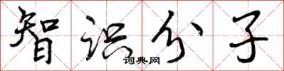 曾庆福智识分子行书怎么写