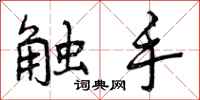 曾庆福触手行书怎么写
