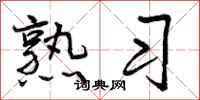 曾庆福熟习行书怎么写